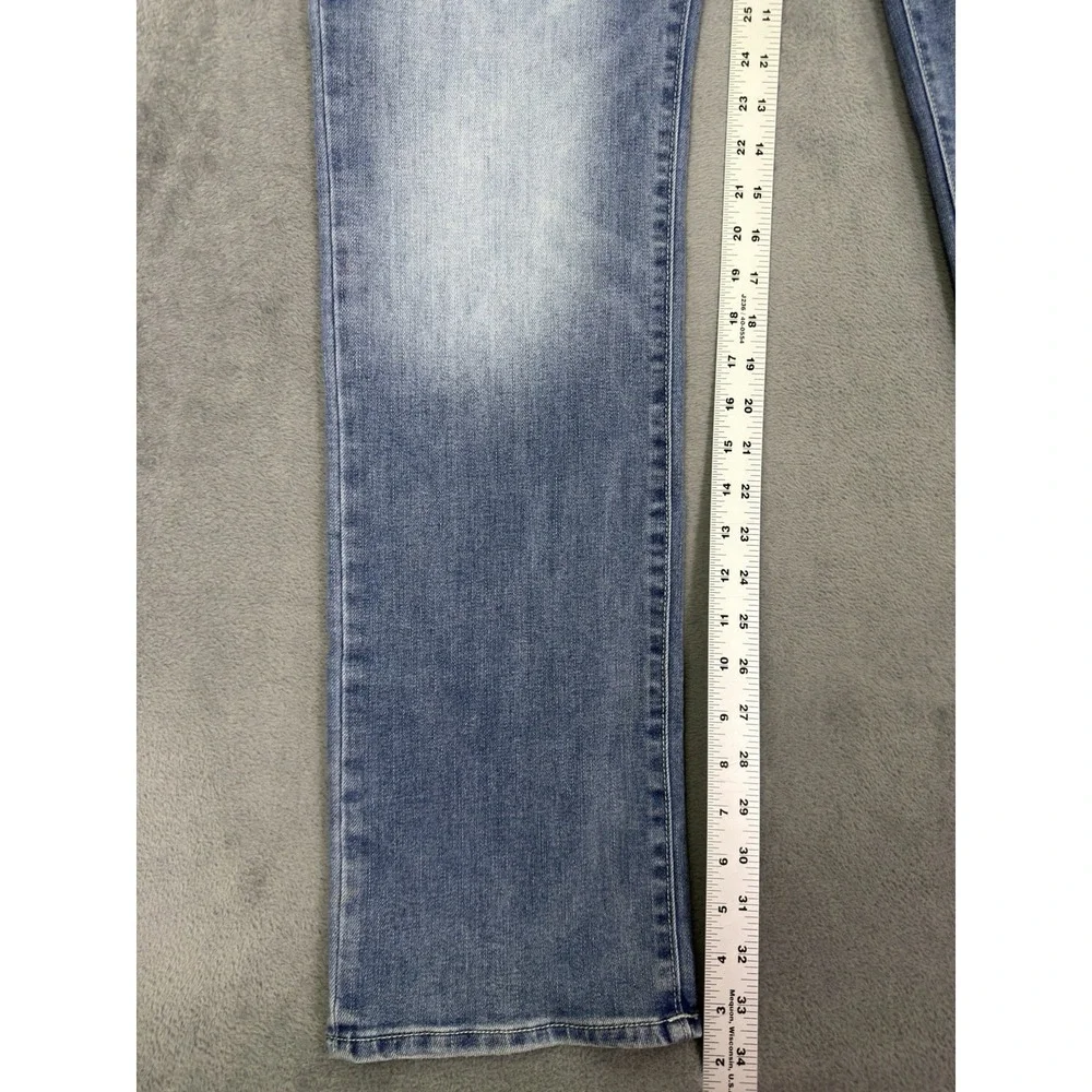 True Religion Jeans Mens 33x34** Blue Ricky Relaxed Straight Flap‎ Pocket Denim